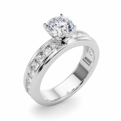 1.50CTW Lab-Grown Diamond 14K White Gold Channel Set Engagement Ring