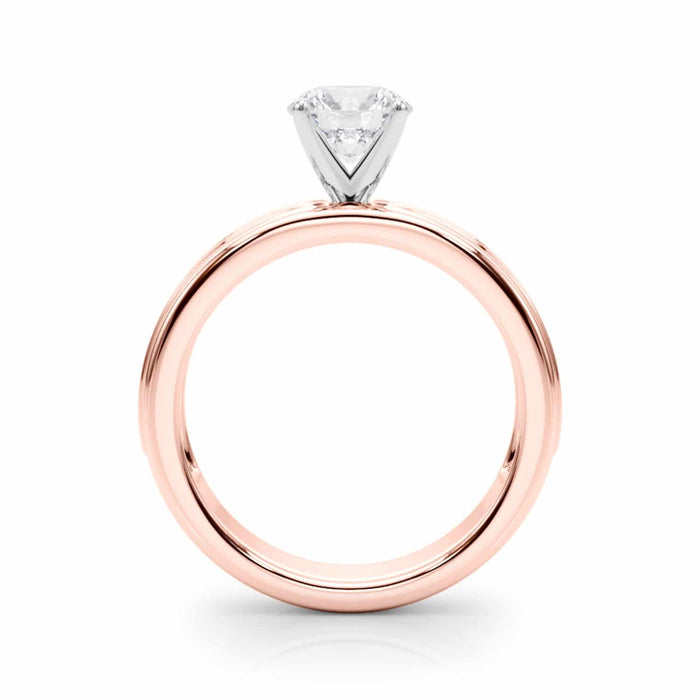 1.50CTW Lab - Grown Diamond 14K Rose Gold Channel Set Engagement Ring - WJD Exclusives