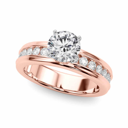 1.50CTW Lab-Grown Diamond 14K Rose Gold Channel Set Engagement Ring