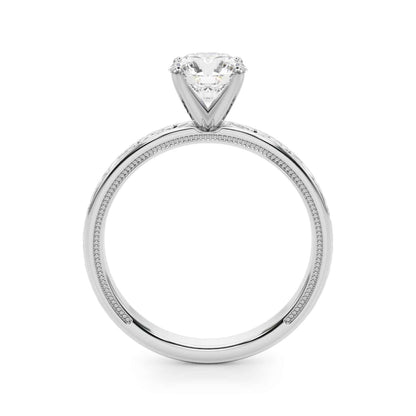 1CT Lab-Grown Diamond 18K Gold White Hearts X Ornaments Engagement Ring