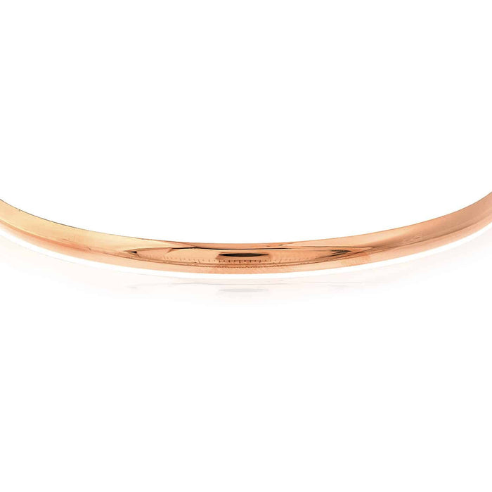 14K Yellow White Rose Gold Tube Slip - On Bangle Bracelet (Hollow) 8" - WJD Exclusives
