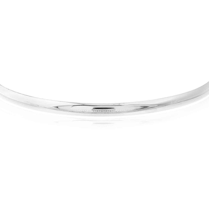 14K Yellow White Rose Gold Tube Slip - On Bangle Bracelet (Hollow) 8" - WJD Exclusives