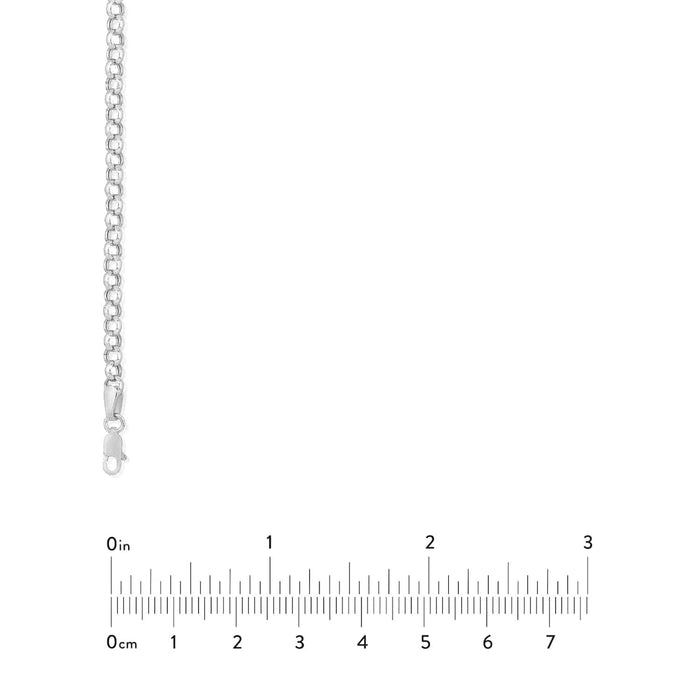 14K Yellow White Gold 3.8mm Rolo Bracelet (Hollow) 7.25" - WJD Exclusives