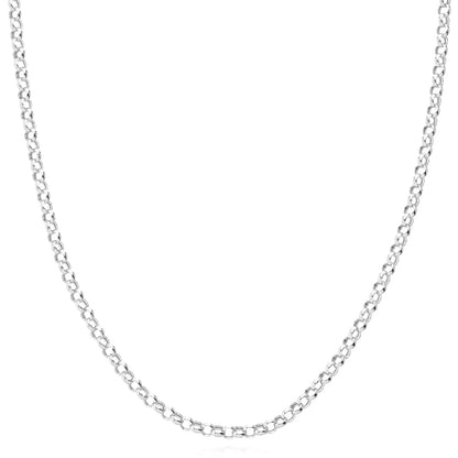 14K Real Gold Yellow White 4mm Rolo Chain Necklace 16"-24"