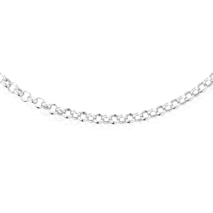14K Real Gold Yellow White 4mm Rolo Chain Necklace 16"-24"