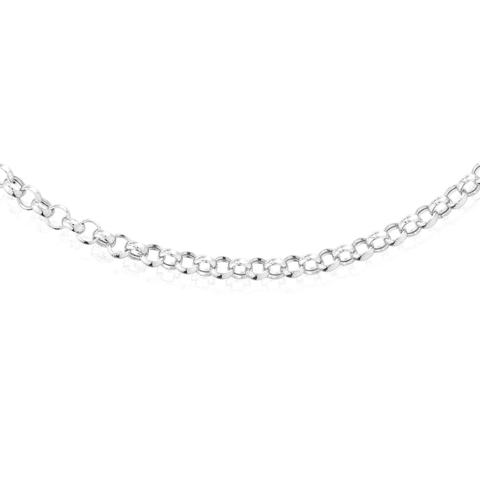 14K Yellow White Gold 4mm Rolo Chain (Hollow) 16" - 24" - WJD Exclusives