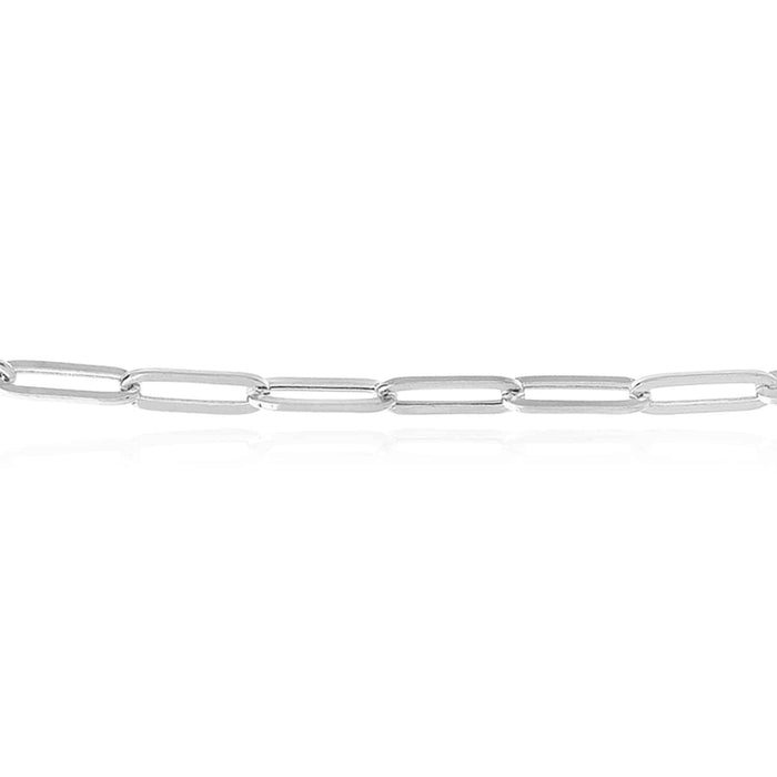 14K Yellow White Rose Gold 3.8mm Paperclip Chain (Hollow) 16" - 30" - WJD Exclusives