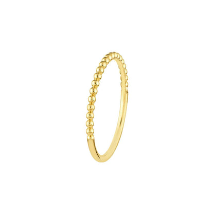 14K Gold Beaded Single Row Cocktail Ring