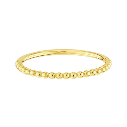 14K Gold Beaded Single Row Cocktail Ring
