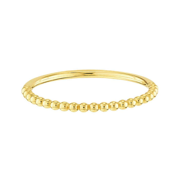 14K Gold Beaded Single Row Cocktail Ring - WJD Exclusives