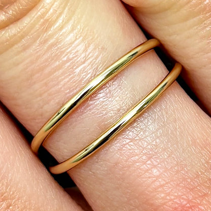 14K Gold Double Row Wire Cocktail Ring
