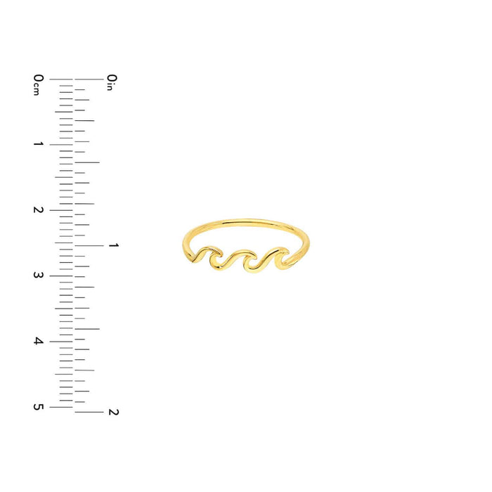 14K Gold Triple Wave Cocktail Ring - WJD Exclusives