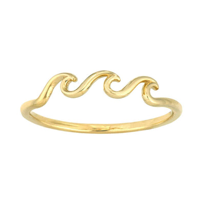 14K Gold Triple Wave Cocktail Ring - WJD Exclusives