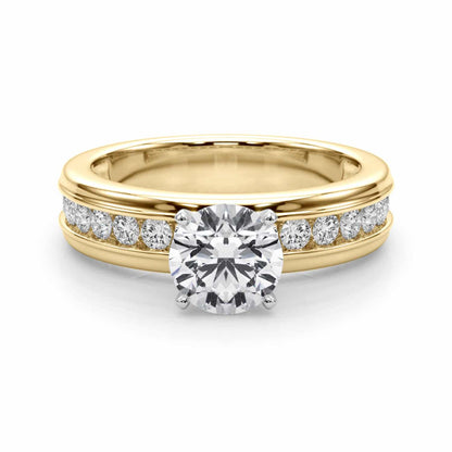 1.50CTW Lab-Grown Diamond 14K Real Gold Channel Set Engagement Ring