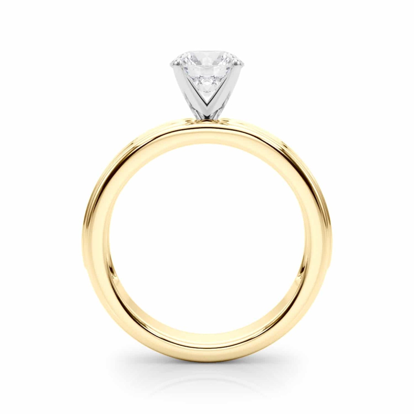 1.50CTW Lab-Grown Diamond 14K Real Gold Channel Set Engagement Ring
