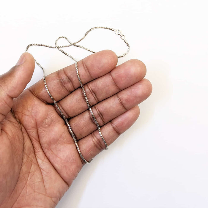 Sterling Silver 1.5mm Franco Chain (Solid Links) 16" - 30" - WJD Exclusives