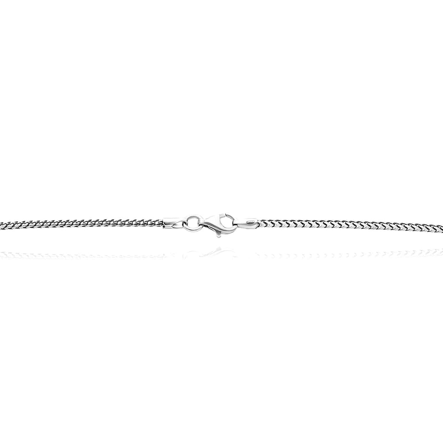 Solid Sterling Silver 1.5mm Franco Chain Necklace 16"-30"