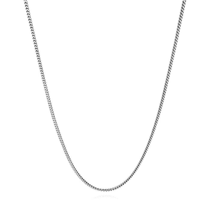 Sterling Silver 1.5mm Franco Chain (Solid Links) 16" - 30" - WJD Exclusives