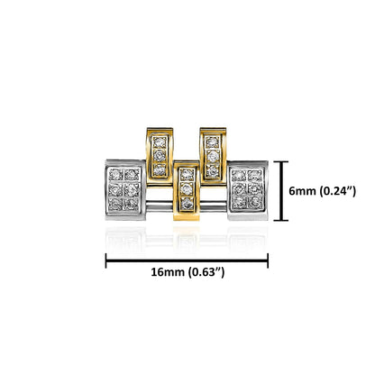 Extra White 2-Tone Rose-Tone Link for Rolex Datejust Natural Diamond 36mm Watch