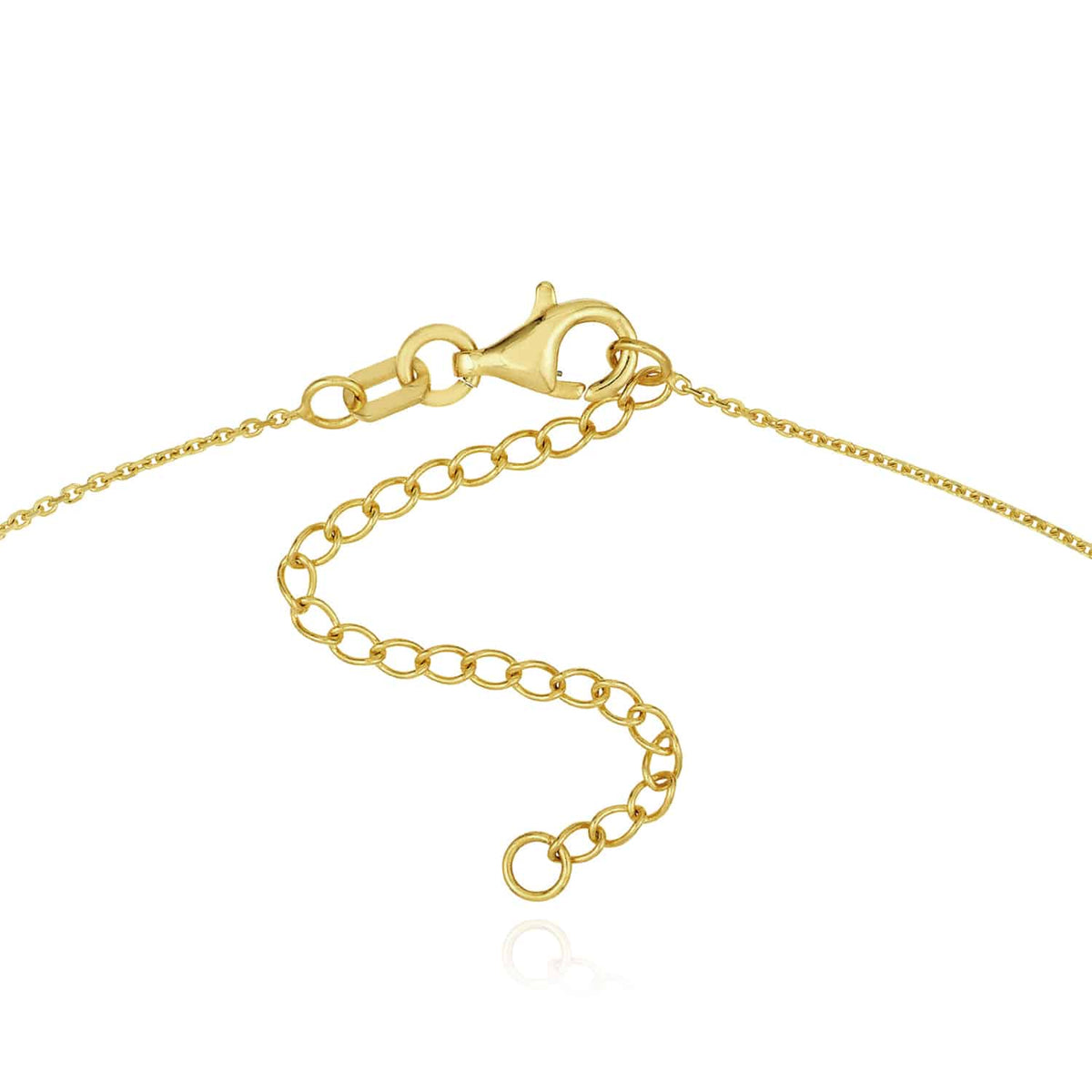 0.14CTW Natural Diamond 14K Gold Palm Tree Pendant 16" - 18" Chain Adjust. - WJD Exclusives