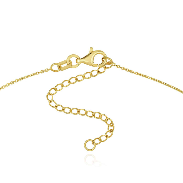 0.14CTW Natural Diamond 14K Gold Palm Tree Pendant 16" - 18" Chain Adjust. - WJD Exclusives