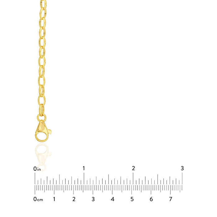 14K Yellow Gold 4.5mm Oval Cable Chain (Hollow) 18" - 20" - WJD Exclusives