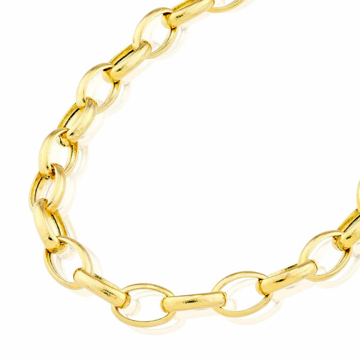 14K Yellow Gold 4.5mm Oval Cable Chain (Hollow) 18" - 20" - WJD Exclusives