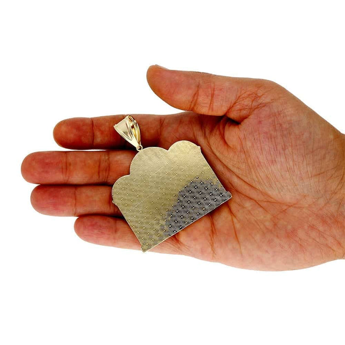 The Last Supper 10K Two-tone Yellow White Gold Diamond-Cut Pendant