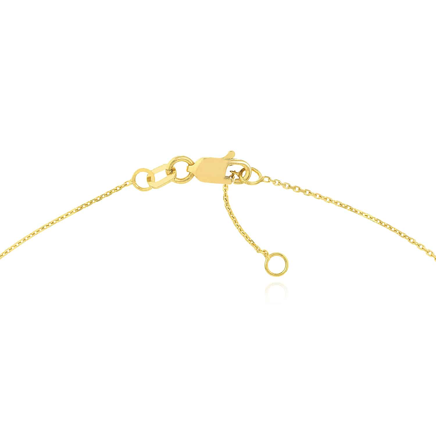 14K Yellow Gold Cable Safety Pin Bracelet - Adjustable Elegance