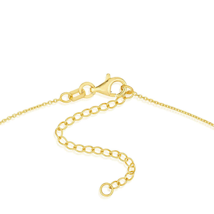14K Yellow Gold Sideways Turtle Turquoise Bezel Necklace (Solid Links) 16" - 18" Adjustable - WJD Exclusives