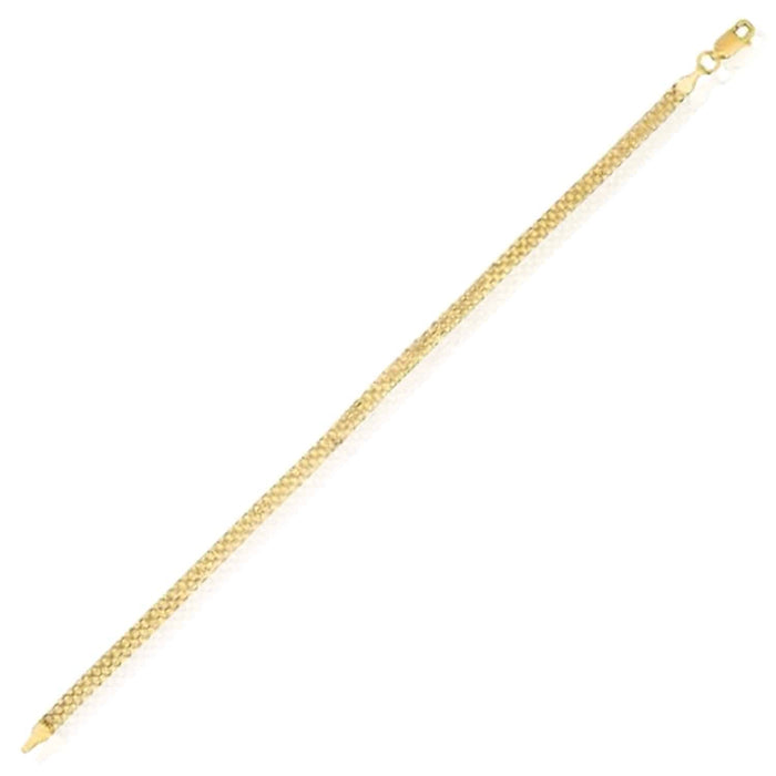 14K Yellow Gold 2.5mm - 7mm Bismark Bracelet (Solid Links) 7.25" - WJD Exclusives
