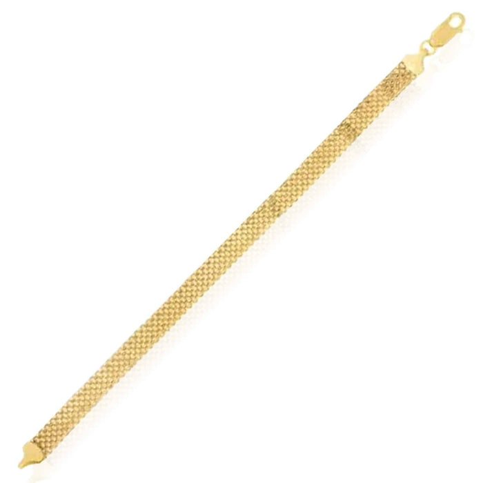 14K Yellow Gold 2.5mm - 7mm Bismark Bracelet (Solid Links) 7.25" - WJD Exclusives