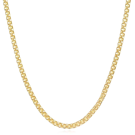 14K Real Gold 2.5mm Bismark Necklace 16"-20"