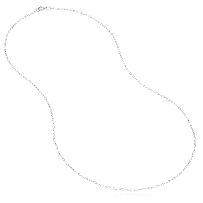 14K Yellow White Gold 1mm Diamond - Cut Forzentina Chain (Solid Links) 16" - 20" - WJD Exclusives