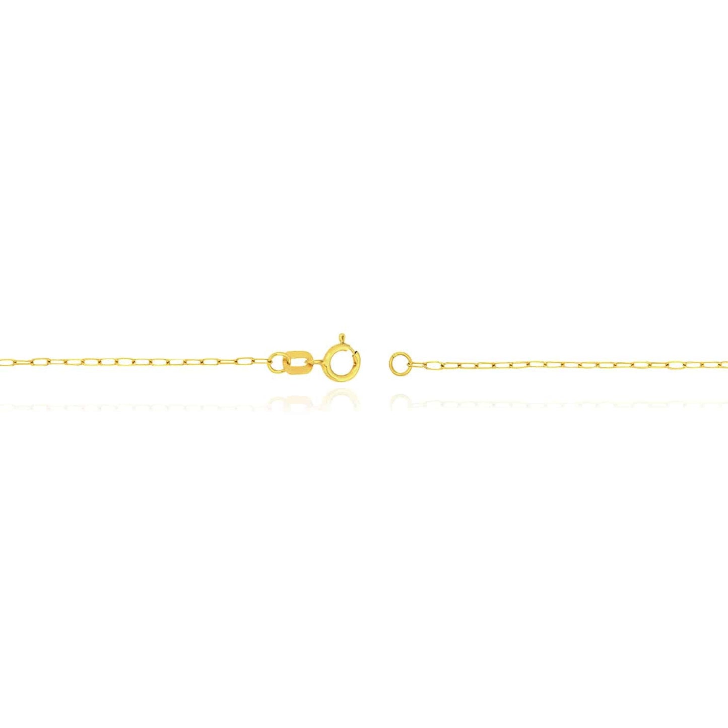 14K Real Gold Yellow White 1mm Diamond-Cut Forzentina Chain Necklace 16"-20"