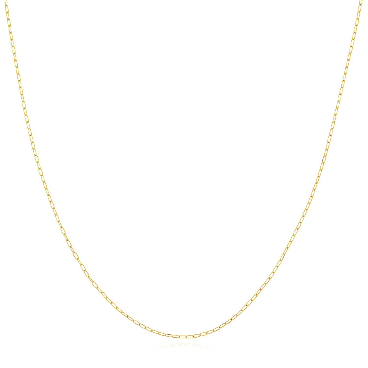 14K Yellow White Gold 1mm Diamond-Cut Forzentina Chain (Solid
