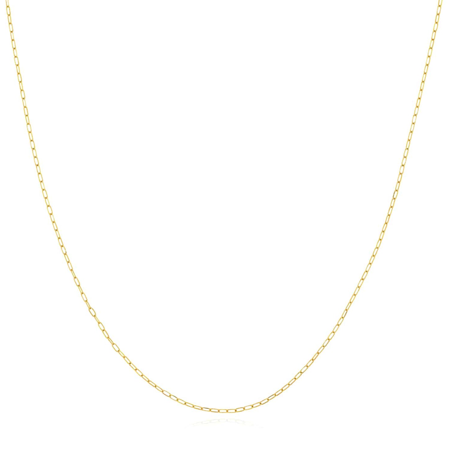 14K Real Gold Yellow White 1mm Diamond-Cut Forzentina Chain Necklace 16"-20"