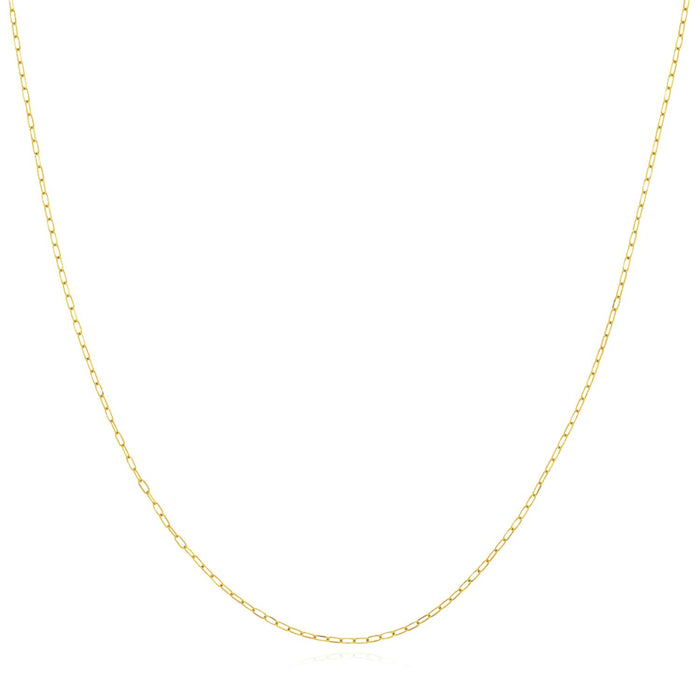 14K Yellow White Gold 1mm Diamond - Cut Forzentina Chain (Solid Links) 16" - 20" - WJD Exclusives