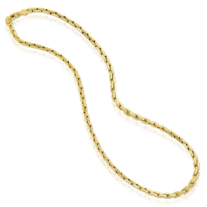 14K Real Gold 4.5mm Compressed Cable Chain Necklace 18"