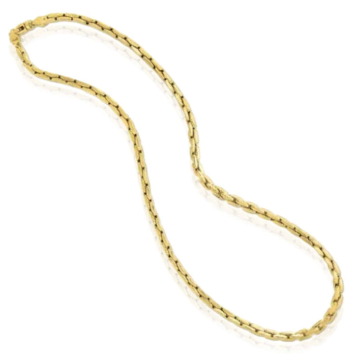 14K Yellow Gold 4.5mm Compressed Cable Chain (Solid Links) 18" - WJD Exclusives