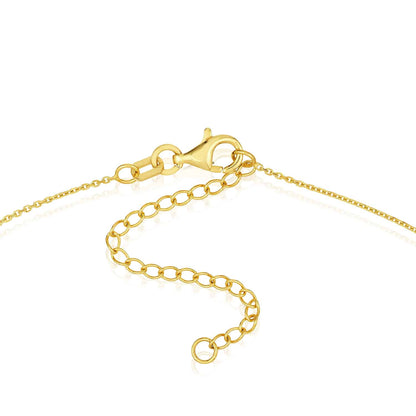 0.40CTW Real Diamond 14K Real Gold LOVE Pendant Necklace 16"-18" Adjustable