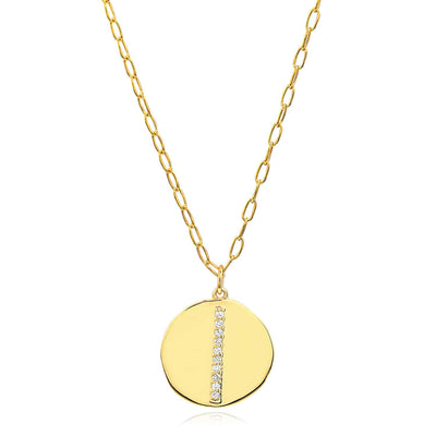 0.10CTW Natural Diamond 14K Yellow Gold Round Paperclip Necklace (Solid Links) 22" - WJD Exclusives