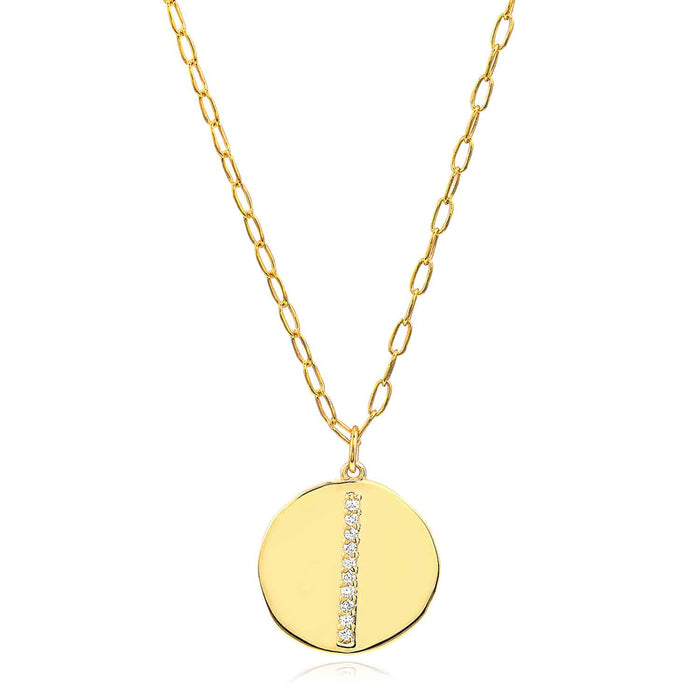 0.10CTW Natural Diamond 14K Yellow Gold Round Paperclip Necklace (Solid Links) 22" - WJD Exclusives