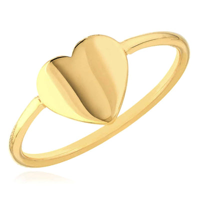 Engravable 14K Gold Heart Cocktail Ring - WJD Exclusives