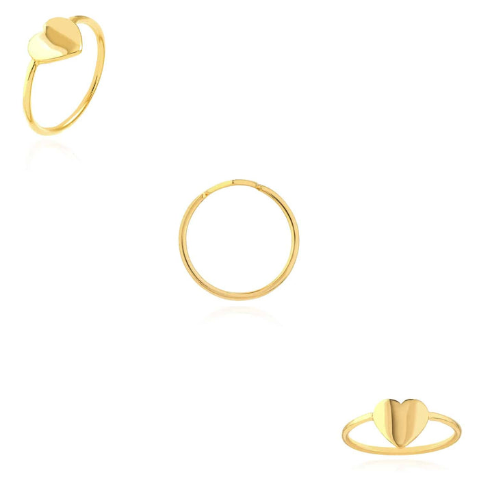 Engravable 14K Gold Heart Cocktail Ring - WJD Exclusives