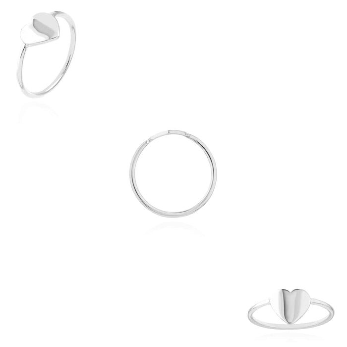 Engravable 14K White Gold Heart Cocktail Ring - WJD Exclusives