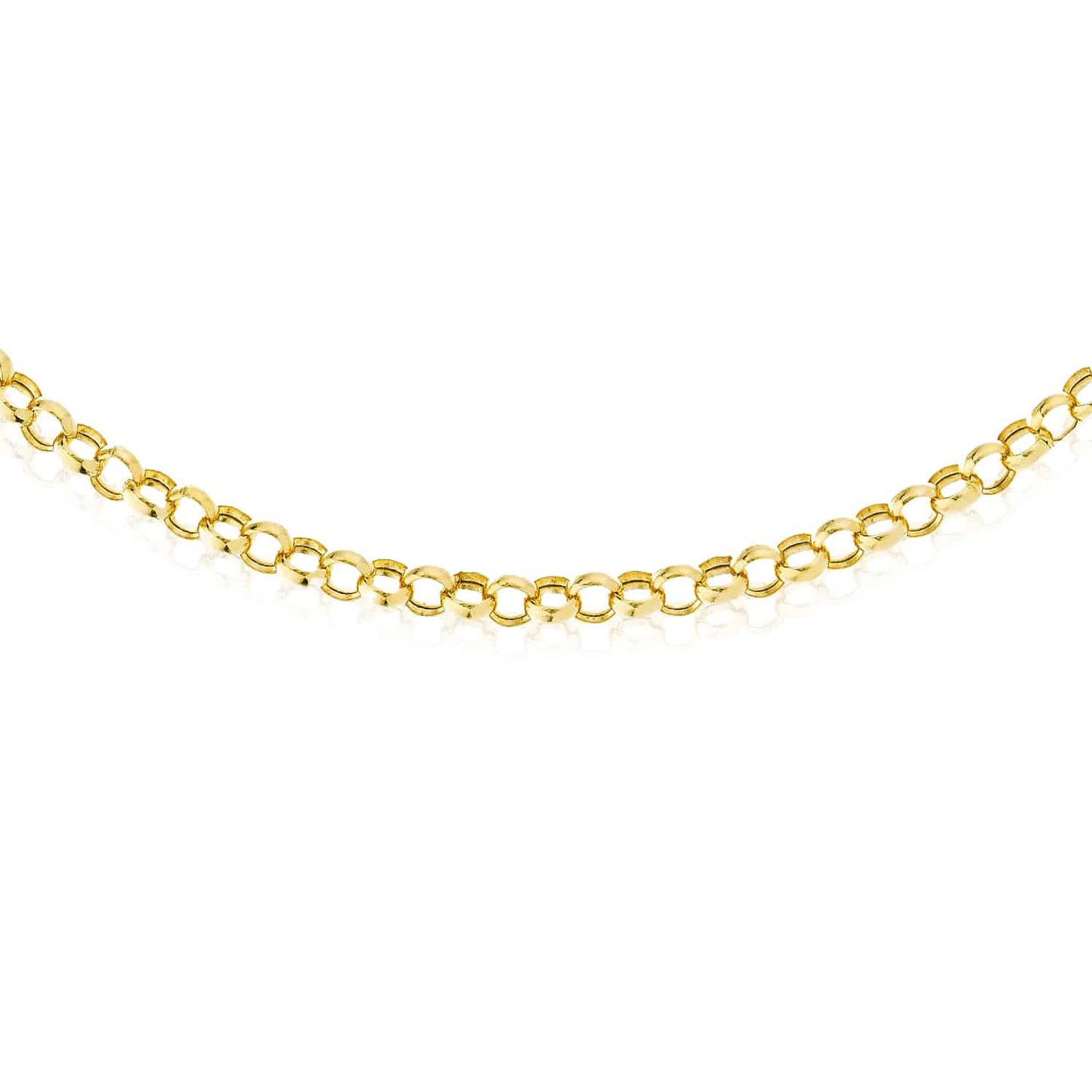14K Real Gold 4mm Rolo Necklace Split Chain 20"