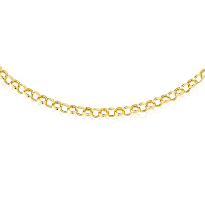 14K Real Gold 4mm Rolo Necklace Split Chain 20"