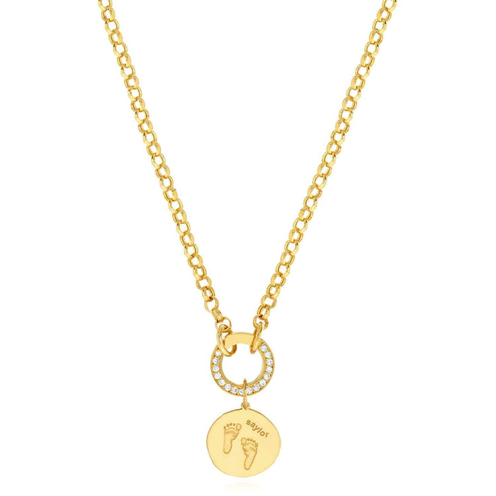 14K Yellow Gold 4mm Split Rolo Chain Necklace (Hollow) 20" - WJD Exclusives