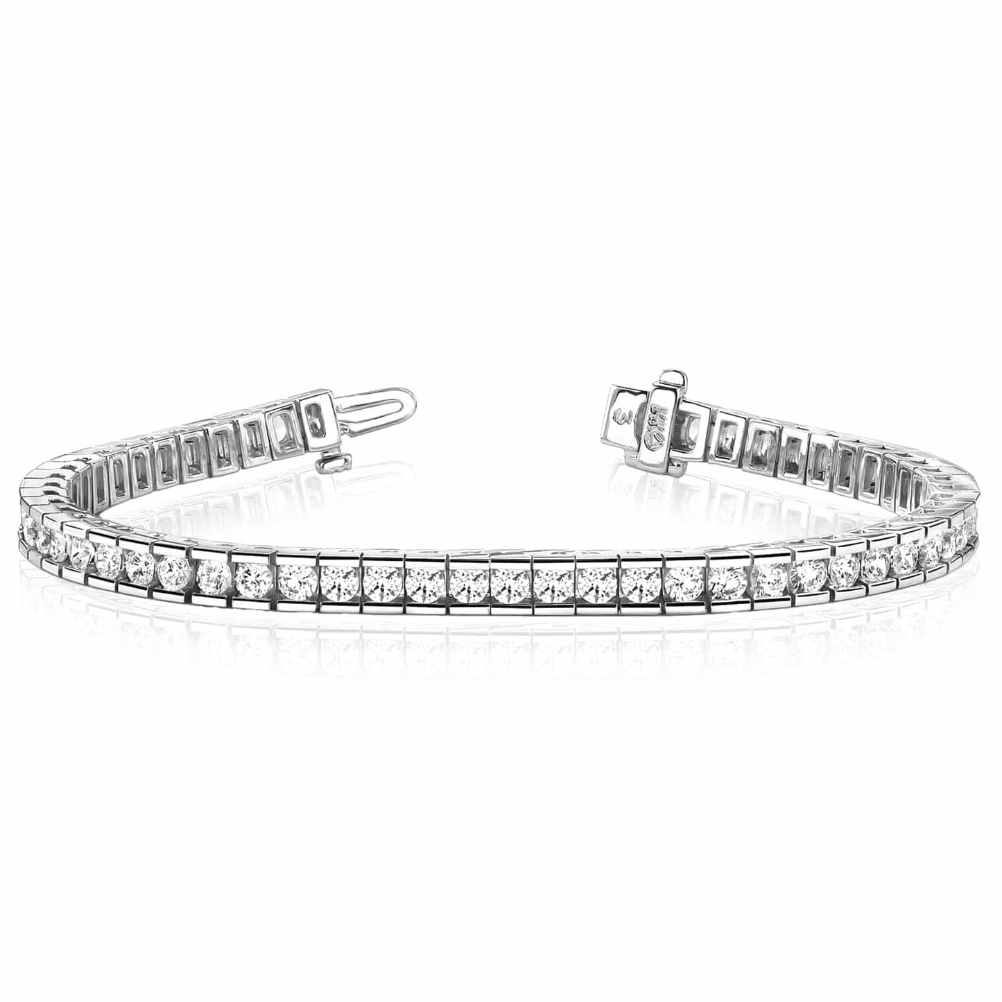 10.50CTW Lab-Grown Diamond 14K Real Gold Yellow White Rose Tennis Bracelet 7.5"